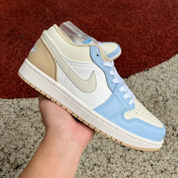 Air Jordan 1 Low Beige Blue HQ4186-111