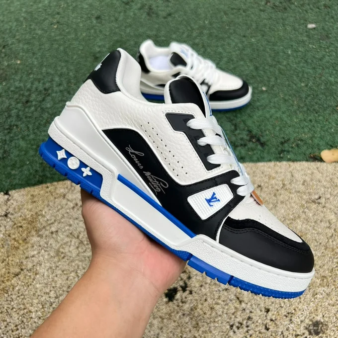 LOUIS VUITTON Trainer Black White Blue