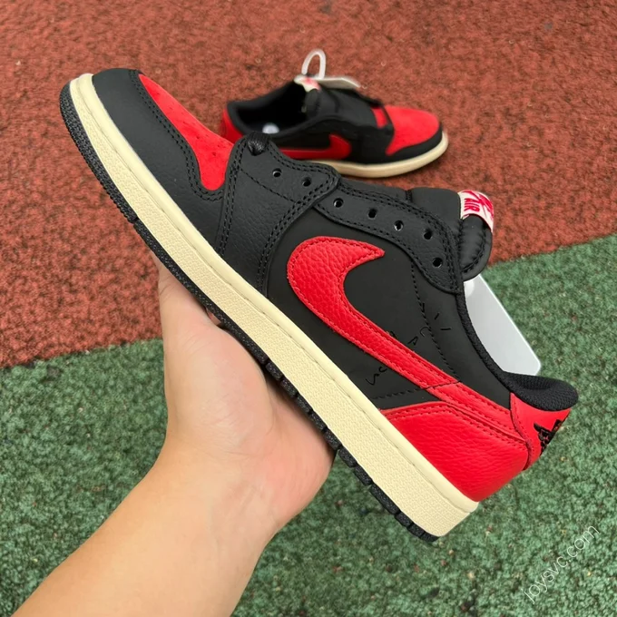 Travis Scott x Air Jordan 1 Low Black Red DM7866-061