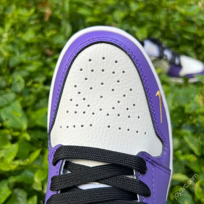 Air Jordan 1 Low White Purple Sneakers DC2024-028