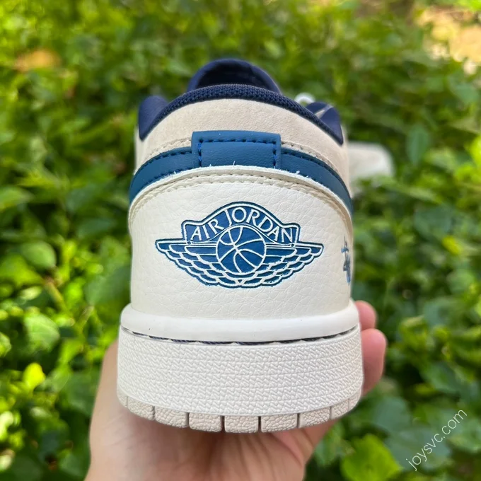 Air Jordan 1 Low White Brown Blue Sneakers SJ9950-027