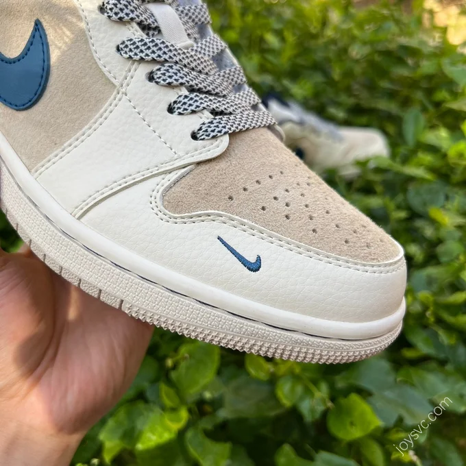 Air Jordan 1 Low White Brown Blue Sneakers SJ9950-027