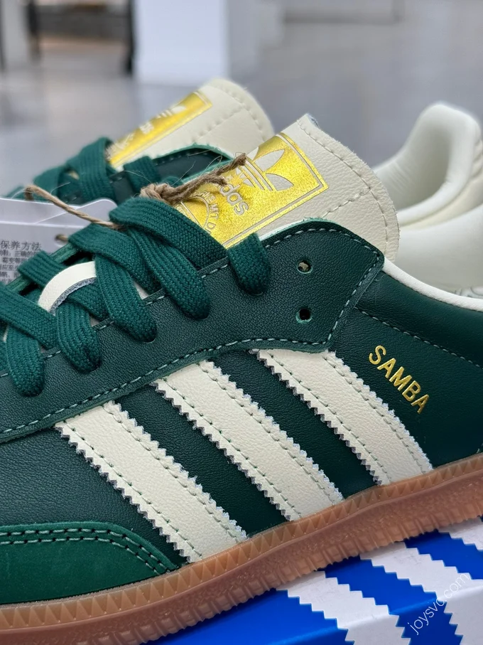 Adidas Originals Samba Green White T-Toe Shoes IE0872