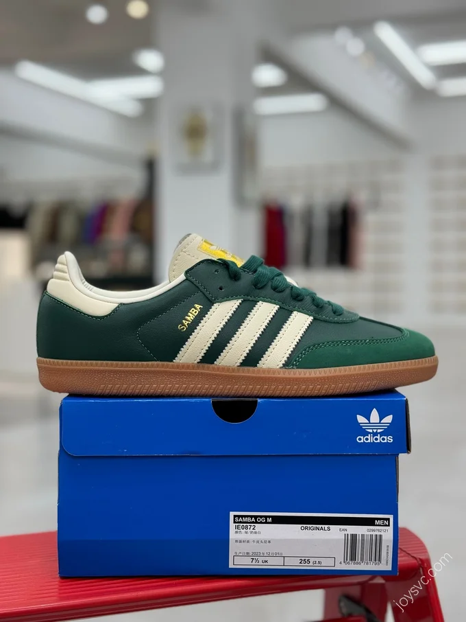 Adidas Originals Samba Green White T-Toe Shoes IE0872