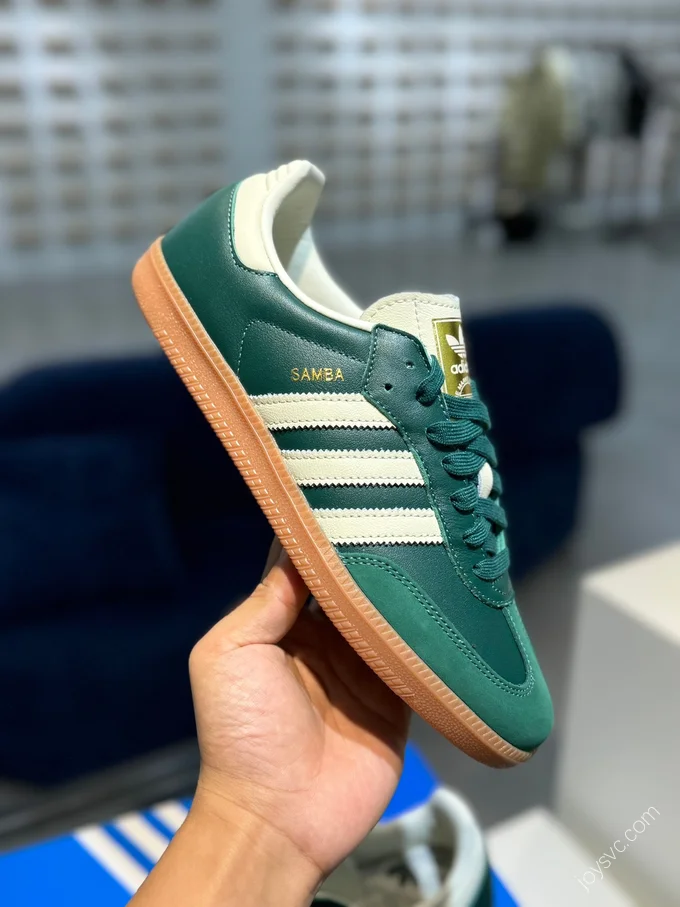 Adidas Originals Samba Green White T-Toe Shoes IE0872