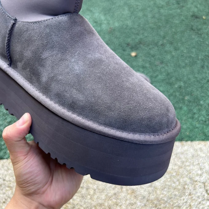 UGG Grey Platform Mid-Top