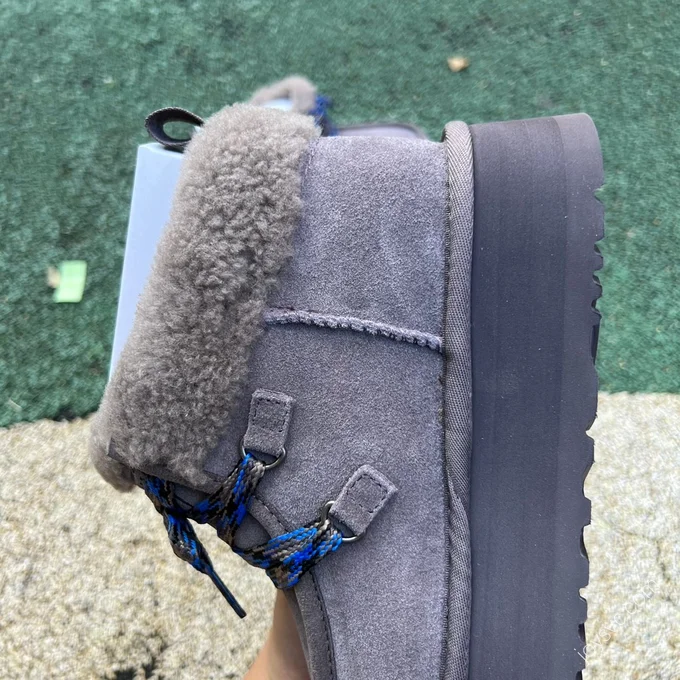 UGG Grey Platform Slides