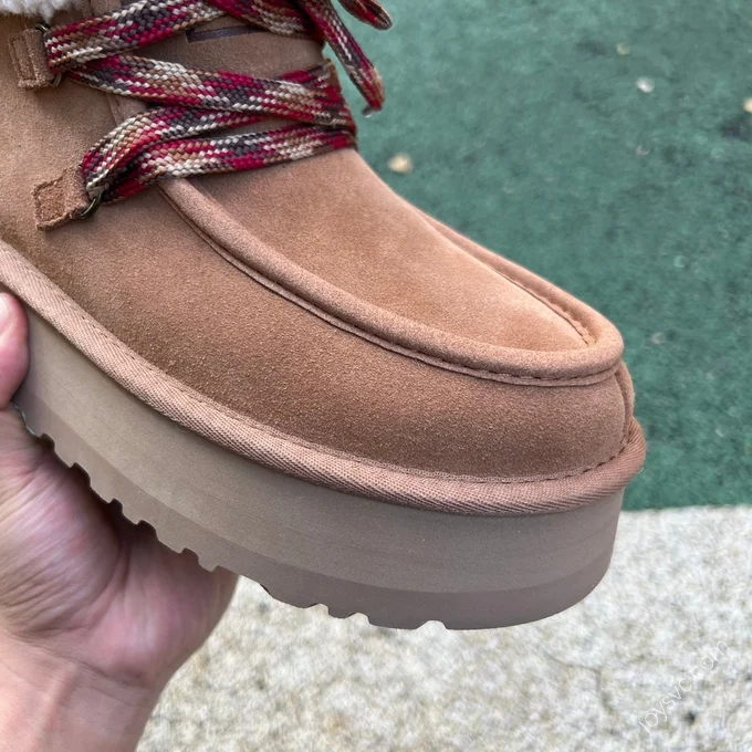 UGG Brown Platform Slides