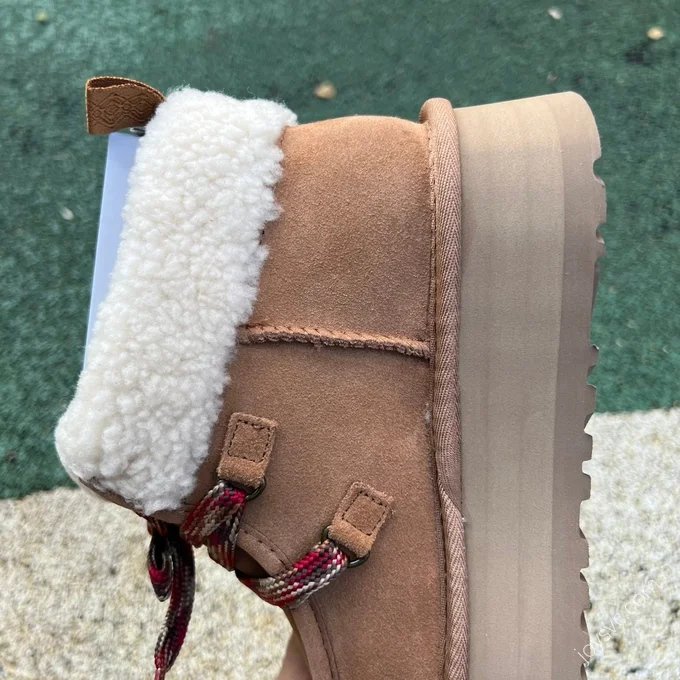 UGG Brown Platform Slides