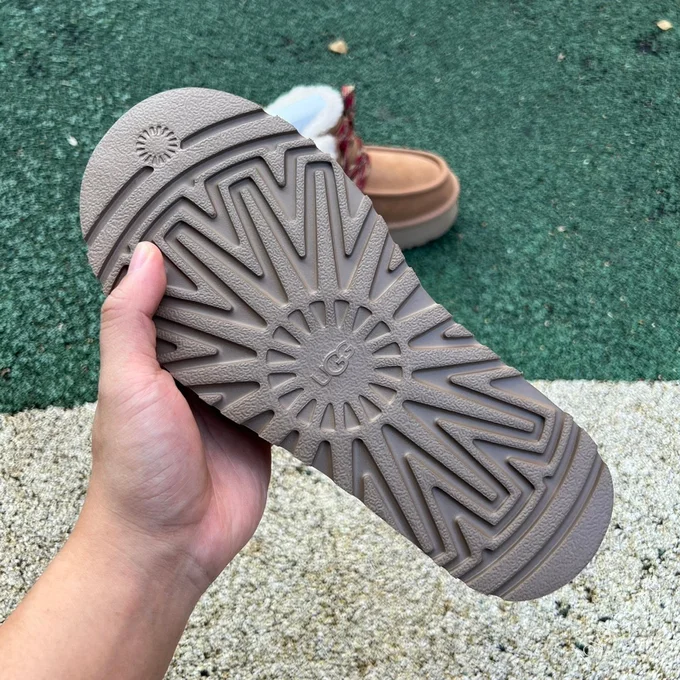 UGG Brown Platform Slides