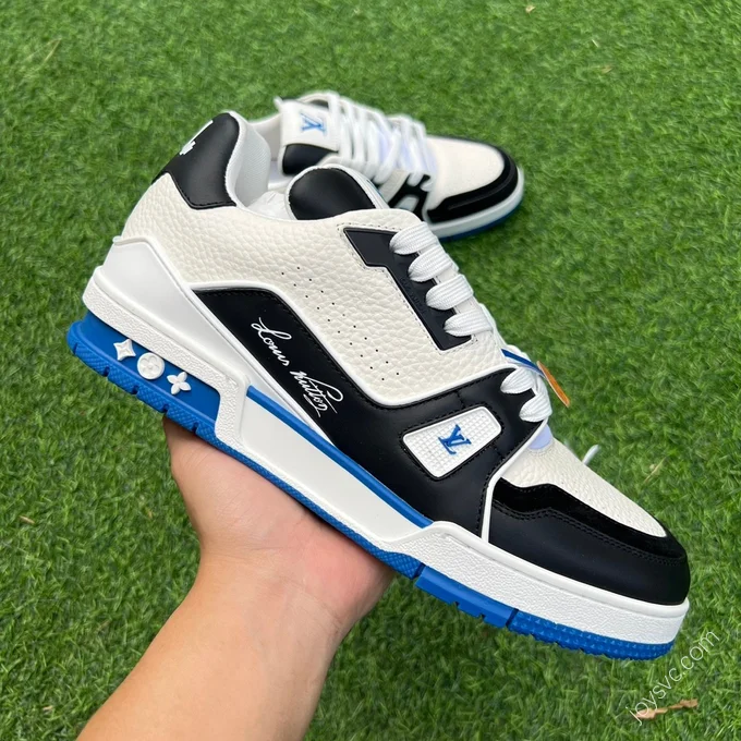 LOUIS VUITTON Trainer Black White Blue