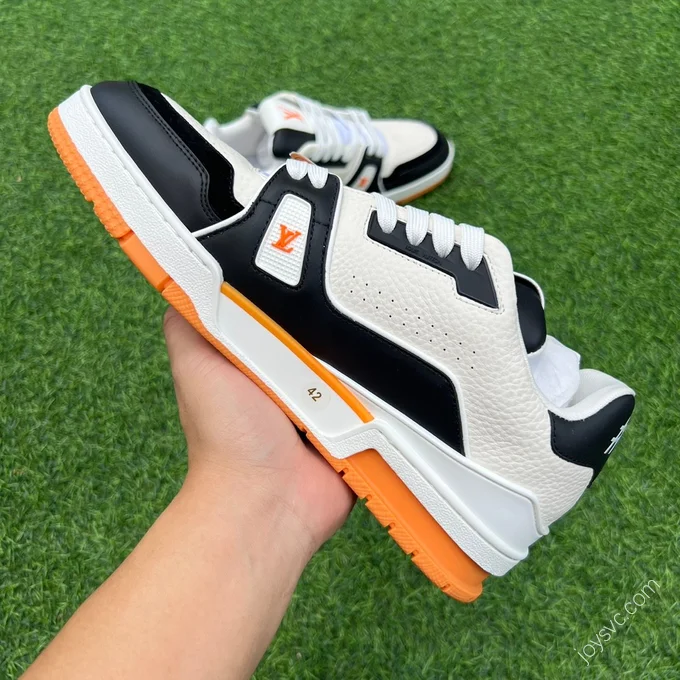 LOUIS VUITTON Trainer Black White Orange