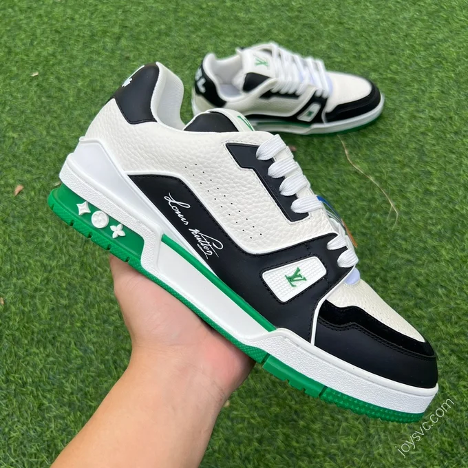 LOUIS VUITTON Trainer Black White Green