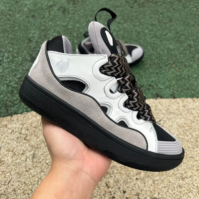 Lanvin Curb Sneakers White Grey Black