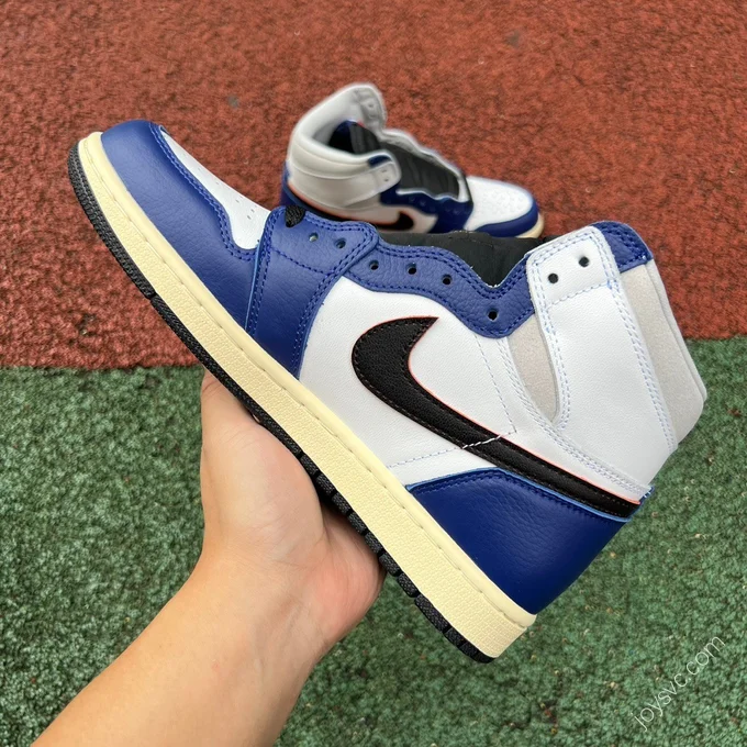 Air Jordan 1 White Blue Black High Sneakers DZ5485-100