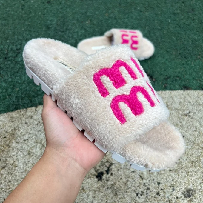 MIU MIU Fur Slides Various