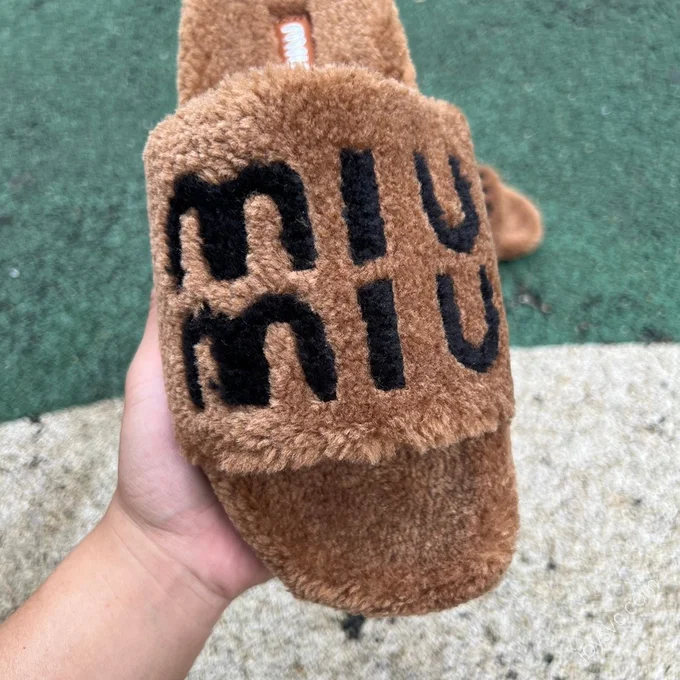 MIU MIU Fur Slides Various