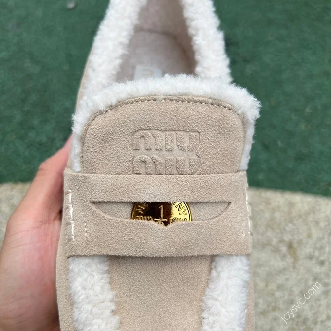 Miu Miu Slippers Beige Grey