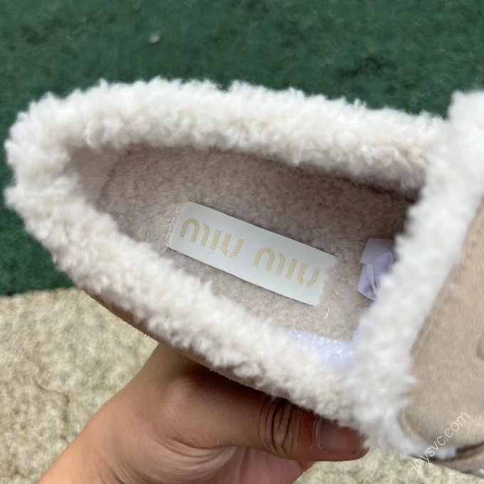 Miu Miu Slippers Beige Grey