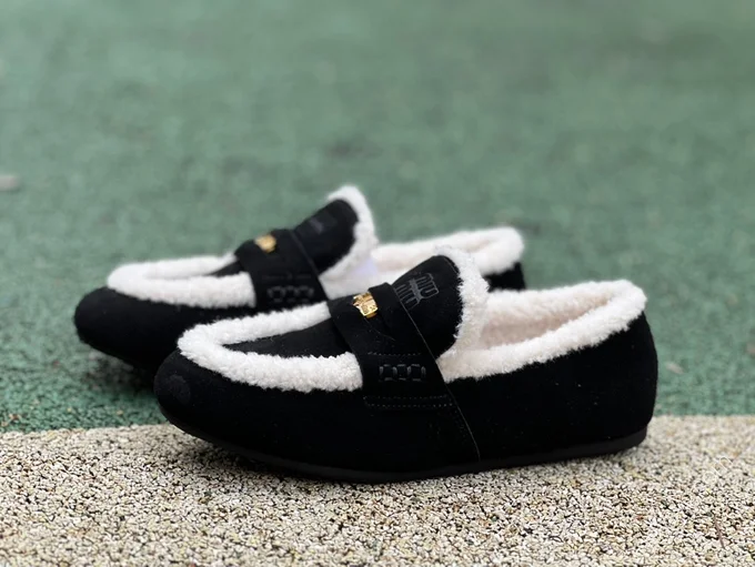 Miu Miu Slippers Black White