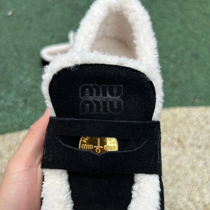 Miu Miu Slippers Black White