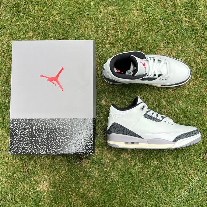 Air Jordan 3 White Grey Black CT8532-106