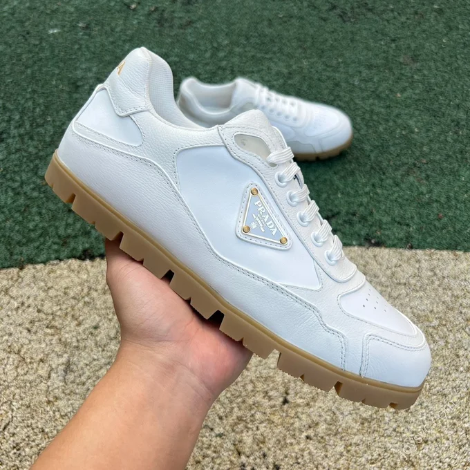 Prada White Leather