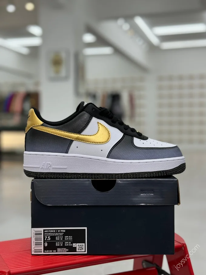 Nike Air Force 1 Gold Black White HJ9128-100