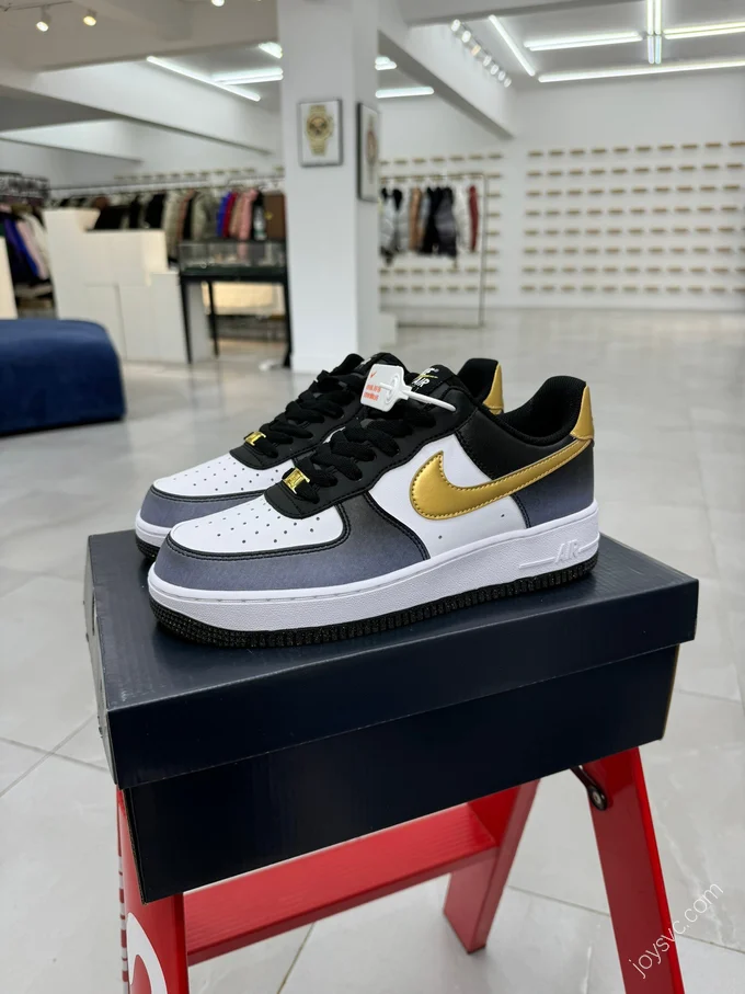 Nike Air Force 1 Gold Black White HJ9128-100