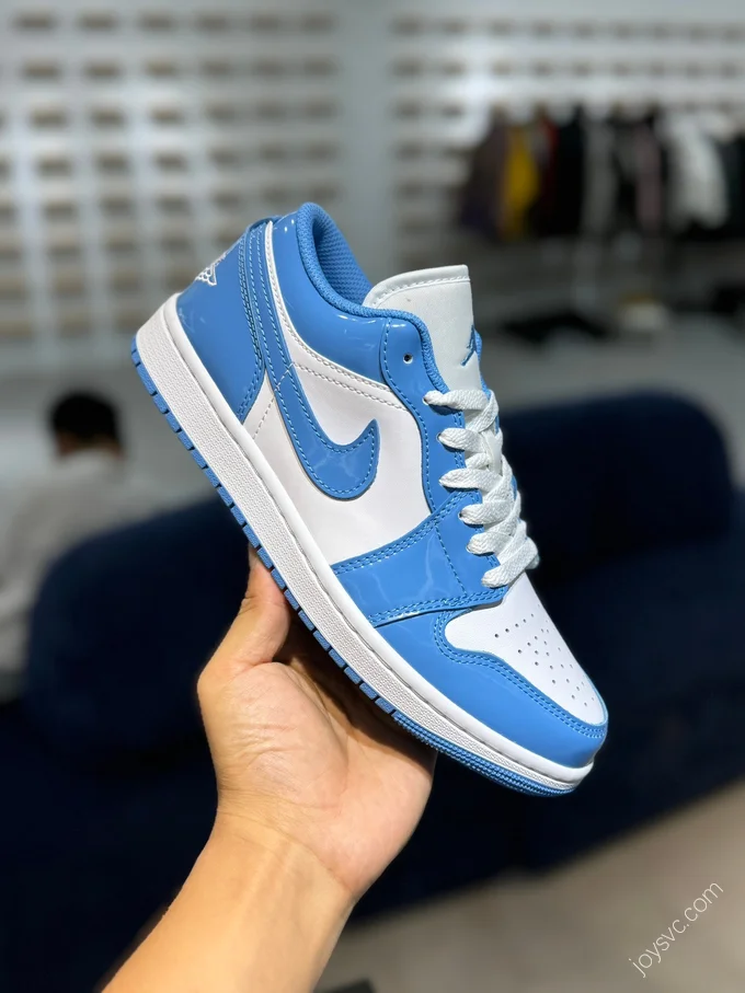 AJ1 Low Patent Leather Blue FZ2138-114