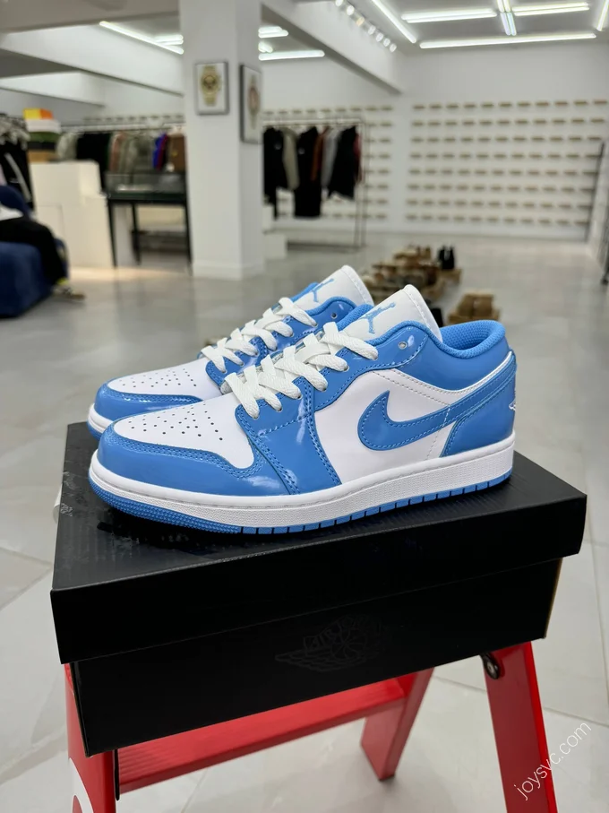 AJ1 Low Patent Leather Blue FZ2138-114