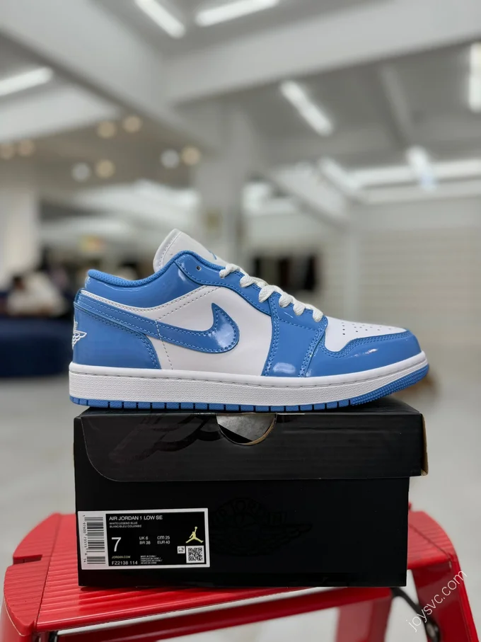 AJ1 Low Patent Leather Blue FZ2138-114