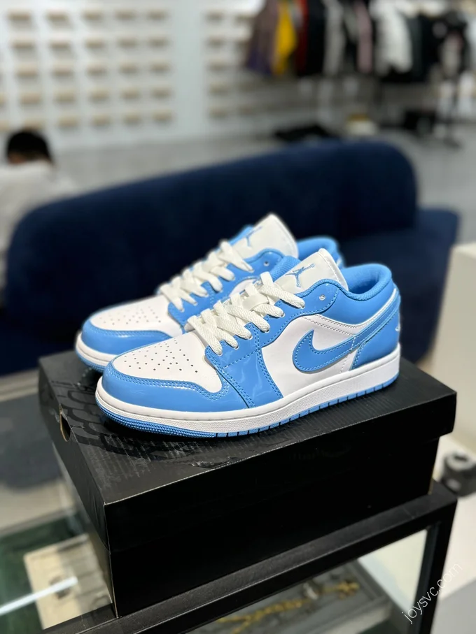 AJ1 Low Patent Leather Blue FZ2138-114