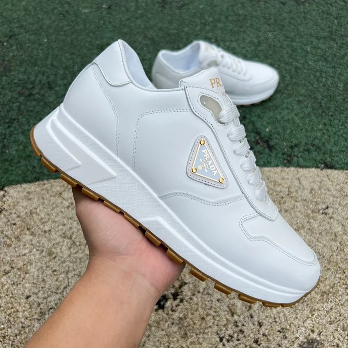 Prada White Leather