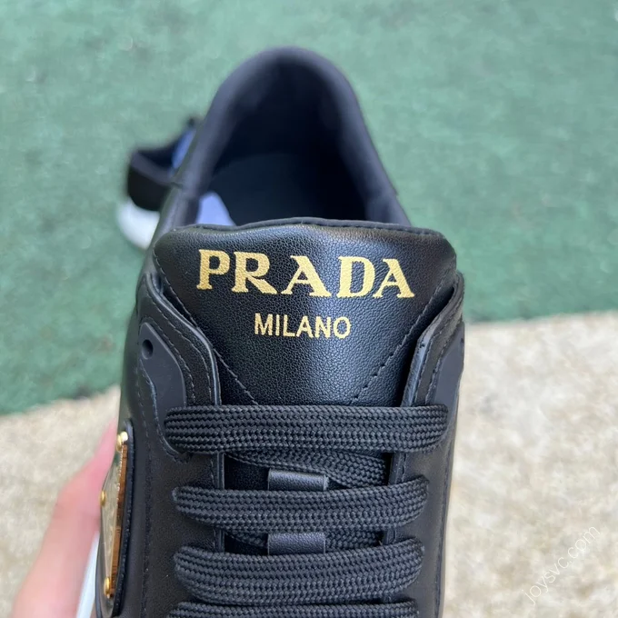 Prada Black White Leather