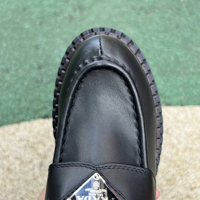 Prada Black Leather Loafers