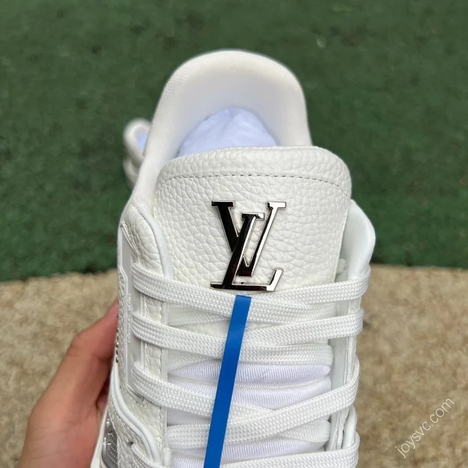 LOUIS VUITTON Trainer White Silver