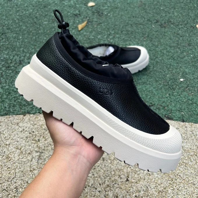 UGG Black White Leather