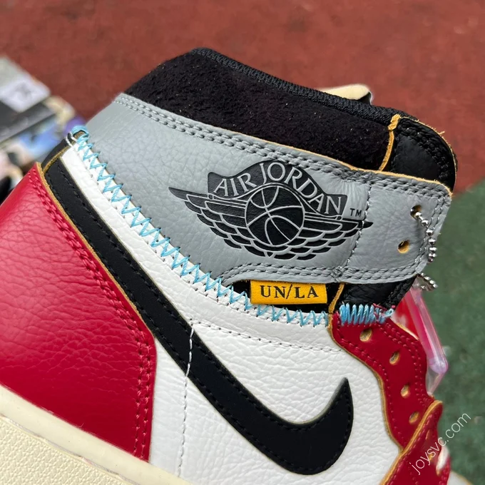 Fragment Design x Union LA x Air Jordan 1 High OG White Red Grey Sneakers HV8563-600