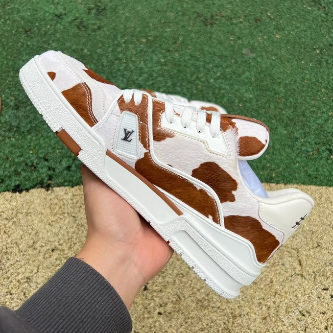 LOUIS VUITTON Trainer White Brown