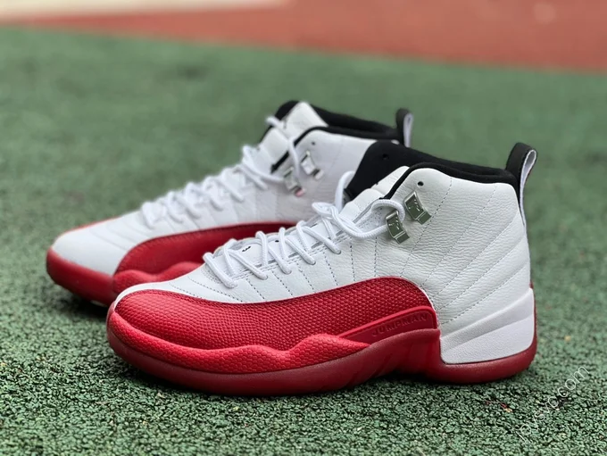 Air Jordan 12 White Red Sneakers CT8013-116