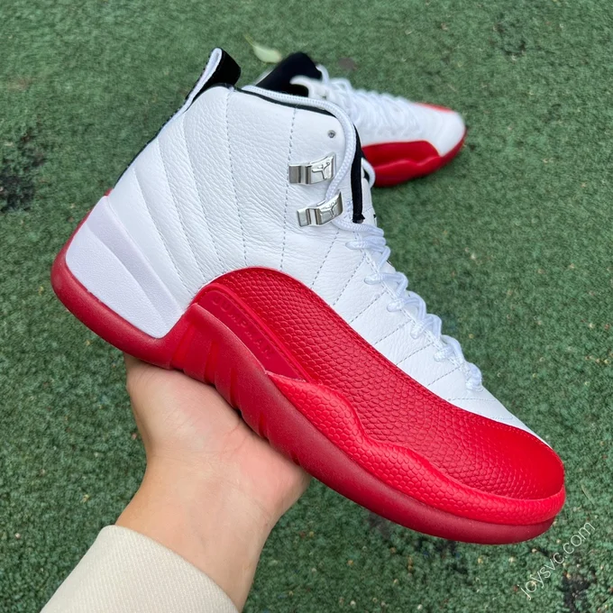 Air Jordan 12 White Red Sneakers CT8013-116