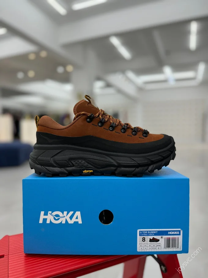 HOKA ONE ONE Tor Summit Low Hiking Shoes Black Brown 1147952-HBCK