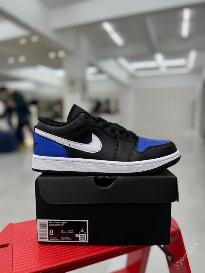 AJ1 Low Black Blue White 553558-042