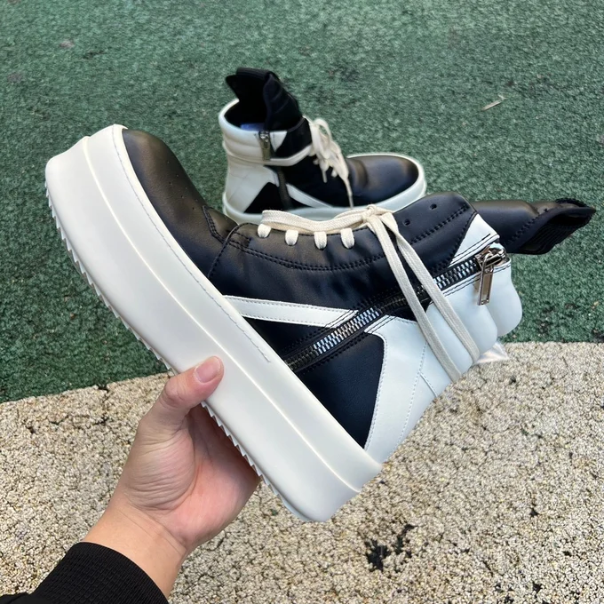 Rick Owens Black White High-Top