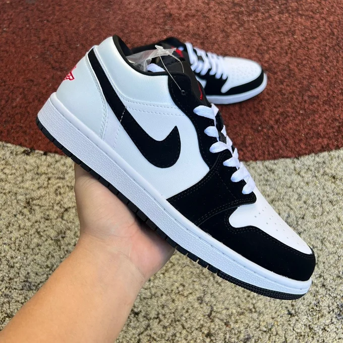 Air Jordan 1 Low Black White Red HF3188-106