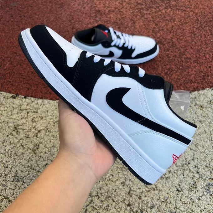 Air Jordan 1 Low Black White Red HF3188-106