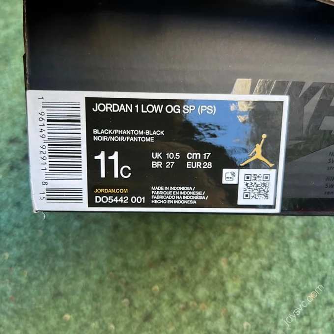 Travis Scott x Air Jordan 1 Low Black Kids DO5442-001