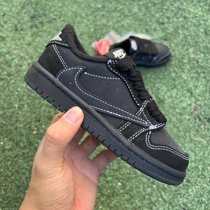 Travis Scott x Air Jordan 1 Low Black Kids DO5442-001