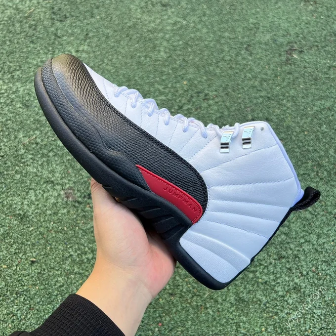 Air Jordan 12 White Black Red Sneakers CT8013-162